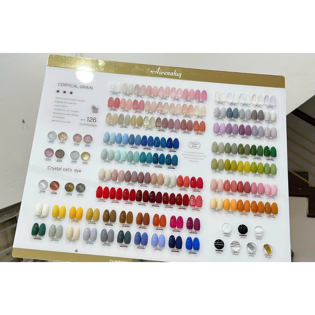 SET SƠN 126 MÀU 15ML  ĐẦY ĐỦ TONE -TẶNG BẢNG MÀU