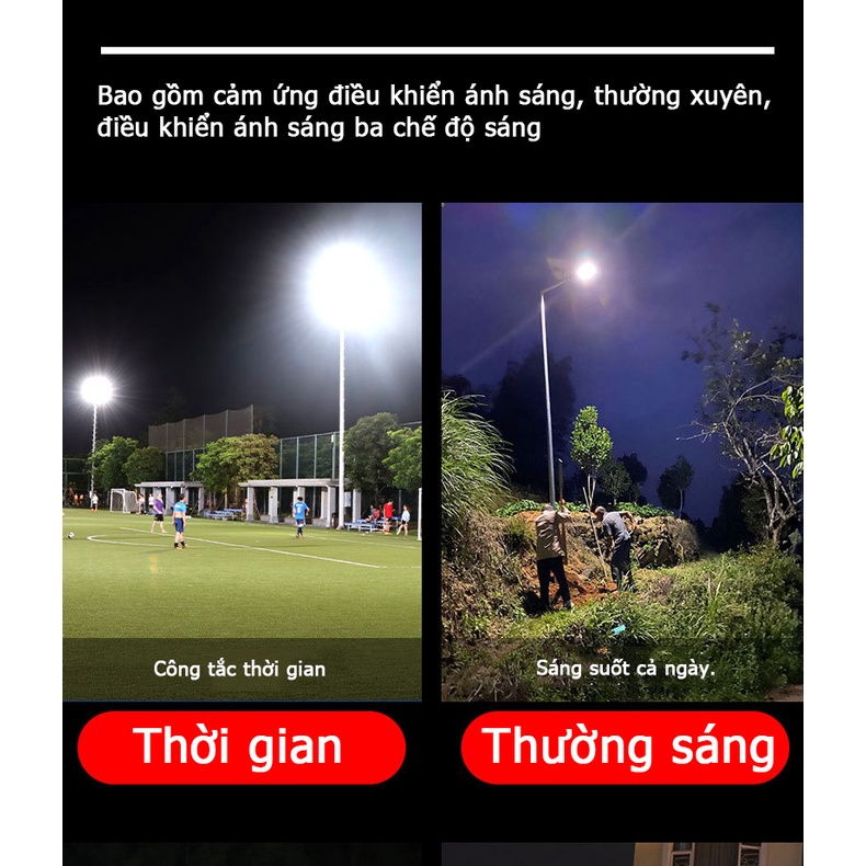 Đèn Pha Năng Lượng Mặt Trời Chống Lóa, Sáng Tốt. 100W/200W/300W Solar Light