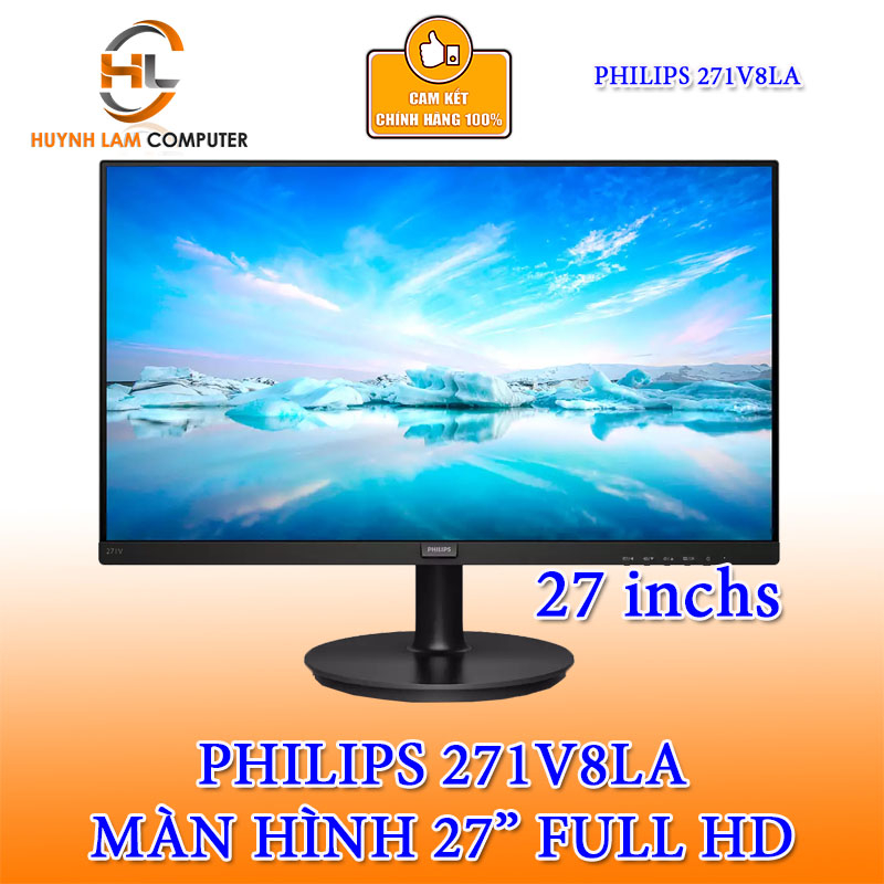 Màn hình Philips 271V8B 27inch (27 IPS FHD 100Hz, HDMI+VGA) Chính hãng phân phối