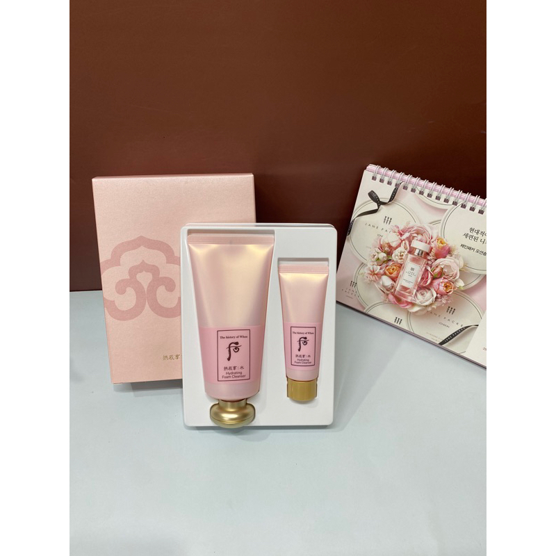 set sữa rửa mặt whoo hồng