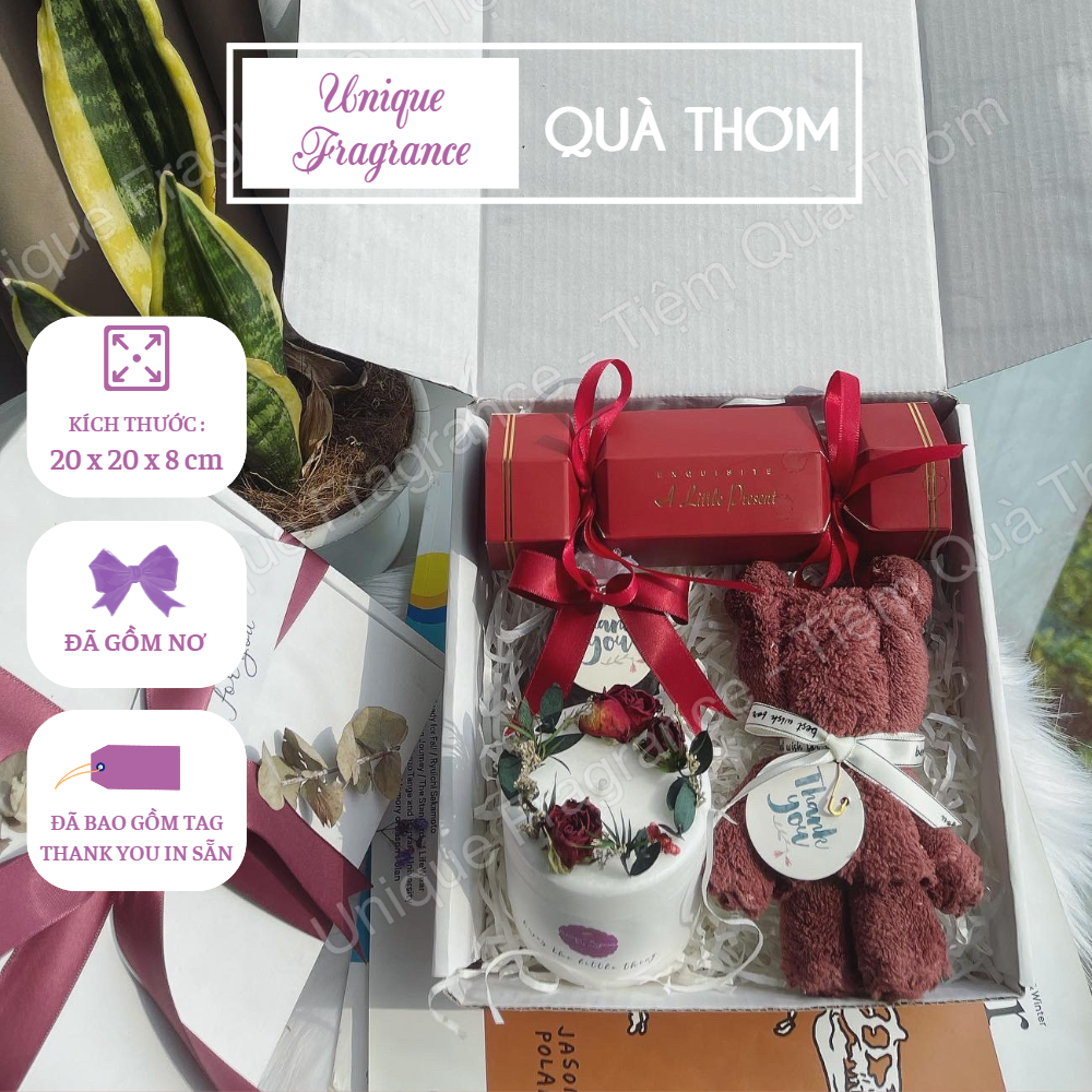 Hộp quà 8.3 - quà 20/11 tặng ny làm giáo viên - quà sinh nhật cho nữ - set quà 20/10 - UNIQUE FRAGRANCE