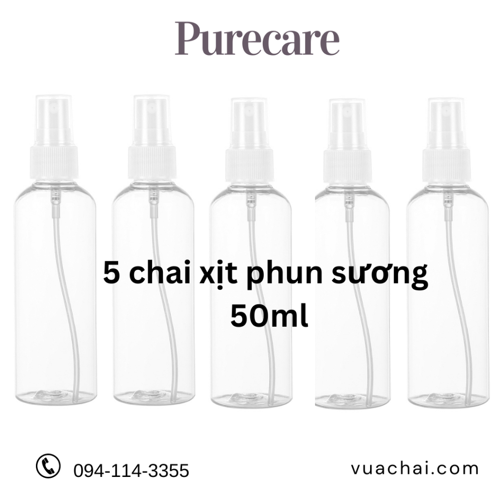 Combo 5 Chai xịt phun sương 30ml 50ml 60ml chiết tách dung dịch nước hoa mỹ phẩm xịt khoáng