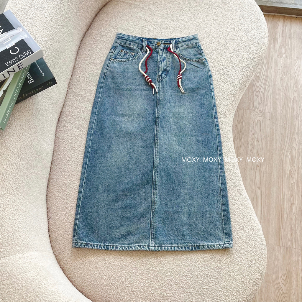 SP009115-Chân váy jean dài