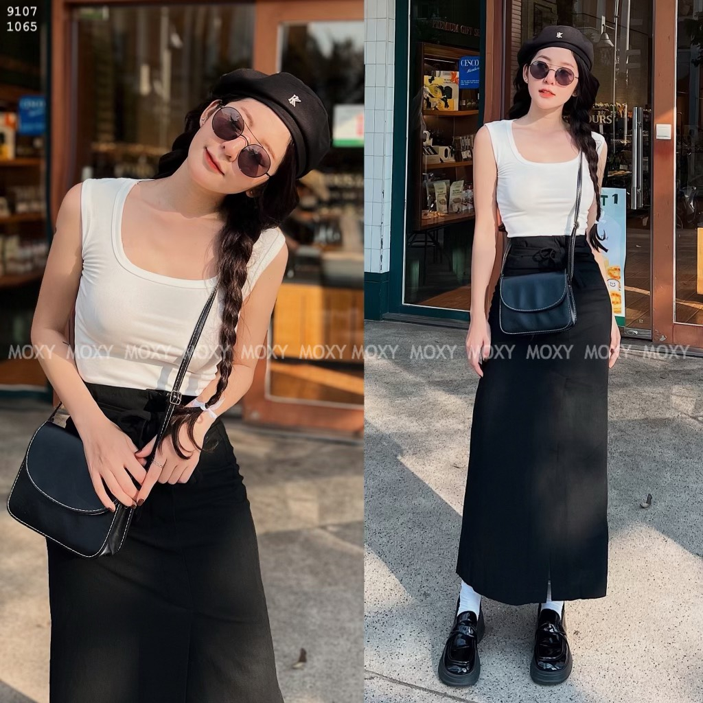 MOST1065-Doris Linen Midi Skirt