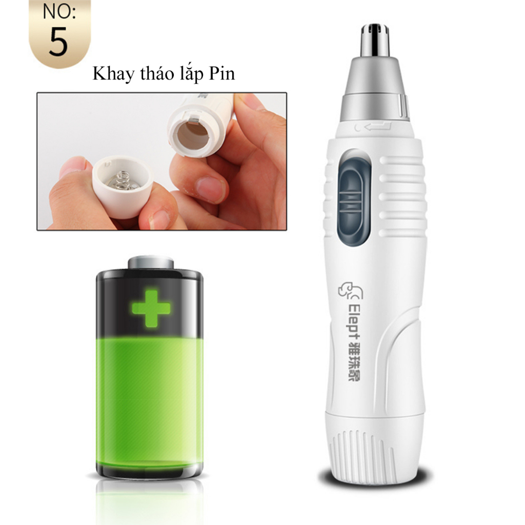 Máy tỉa lông mũi Elept BM-215 dùng pin AA