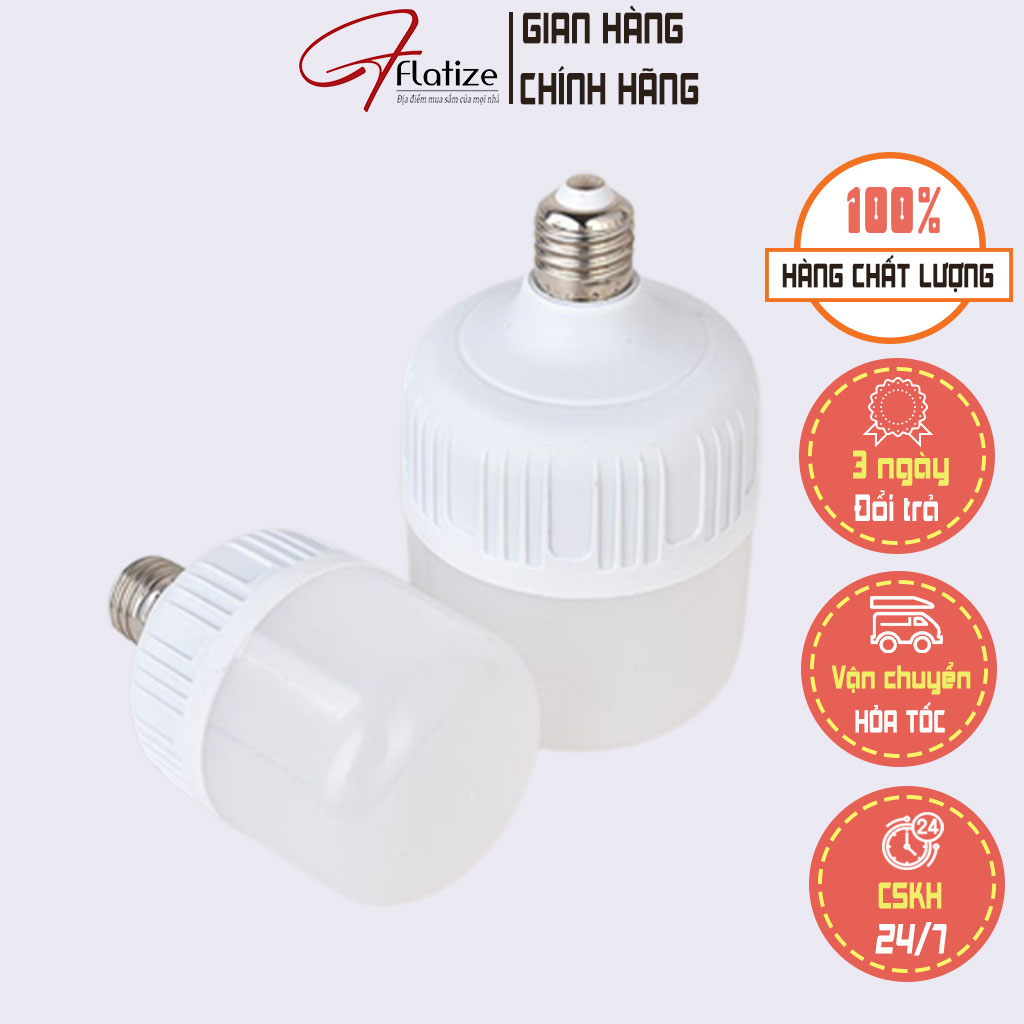 Bóng Đèn Led Buld Trụ Phú An, đèn điện 5W/ 10W / 15W /20w / 40w / 50w / 60w - FLATIZE