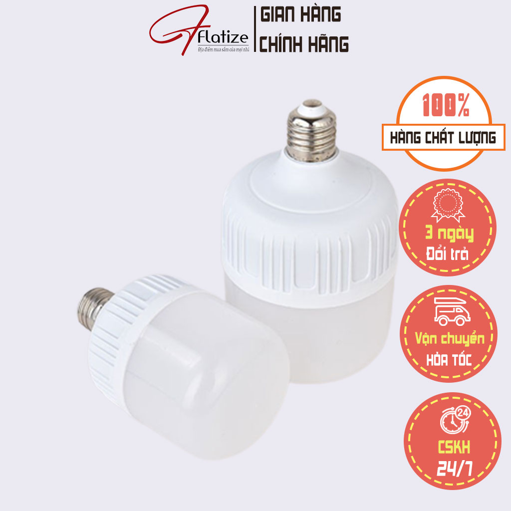 Bóng Đèn Led Buld Trụ Phú An, đèn điện 5W/ 10W / 15W /20w / 40w / 50w / 60w - FLATIZE