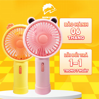 Quạt cầm tay mini có chân đế, quạt mini tích điện có cổng sạc usb - 1 cấp độ gió có đế kê điện thoại tiện dụng