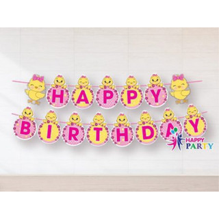 dây cờ happy birthday đuôi cá (chọn màu)