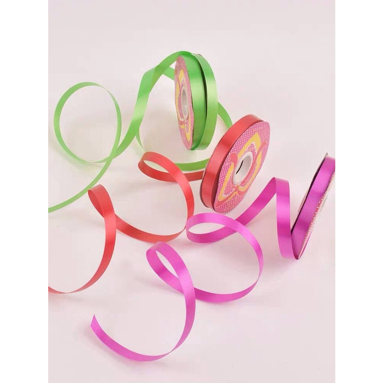 Dây Ruy Băng Nhựa Buộc Bóng Bản 1Cm Dài 22 Mét