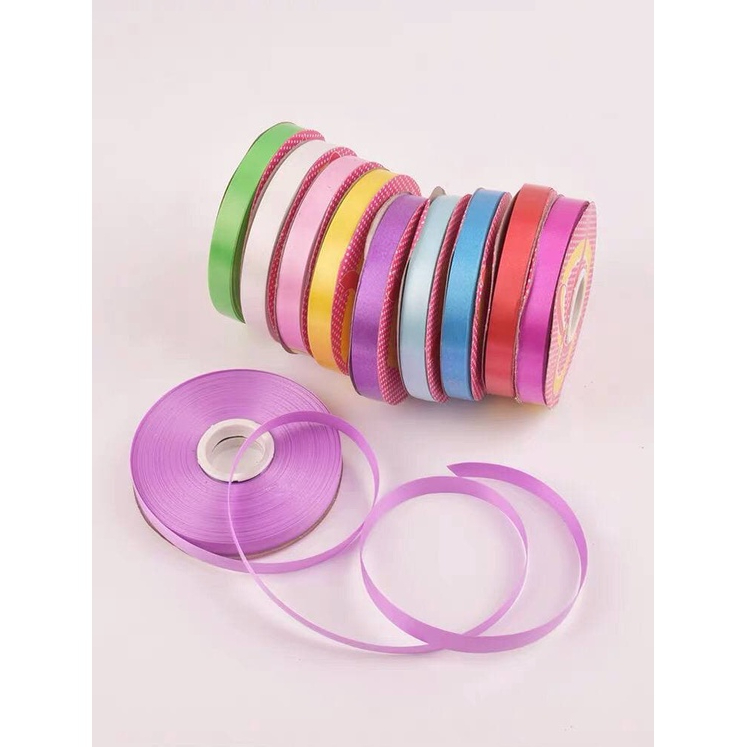 Dây Ruy Băng Nhựa Buộc Bóng Bản 1Cm Dài 22 Mét