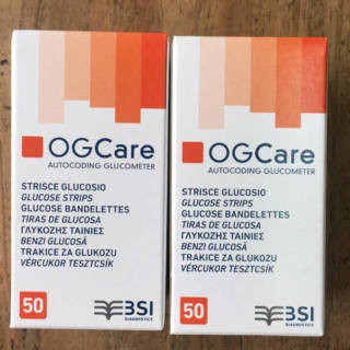 HỘP 25 VÀ 50 QUE THỬ ĐƯỜNG HUYẾT OGCARE