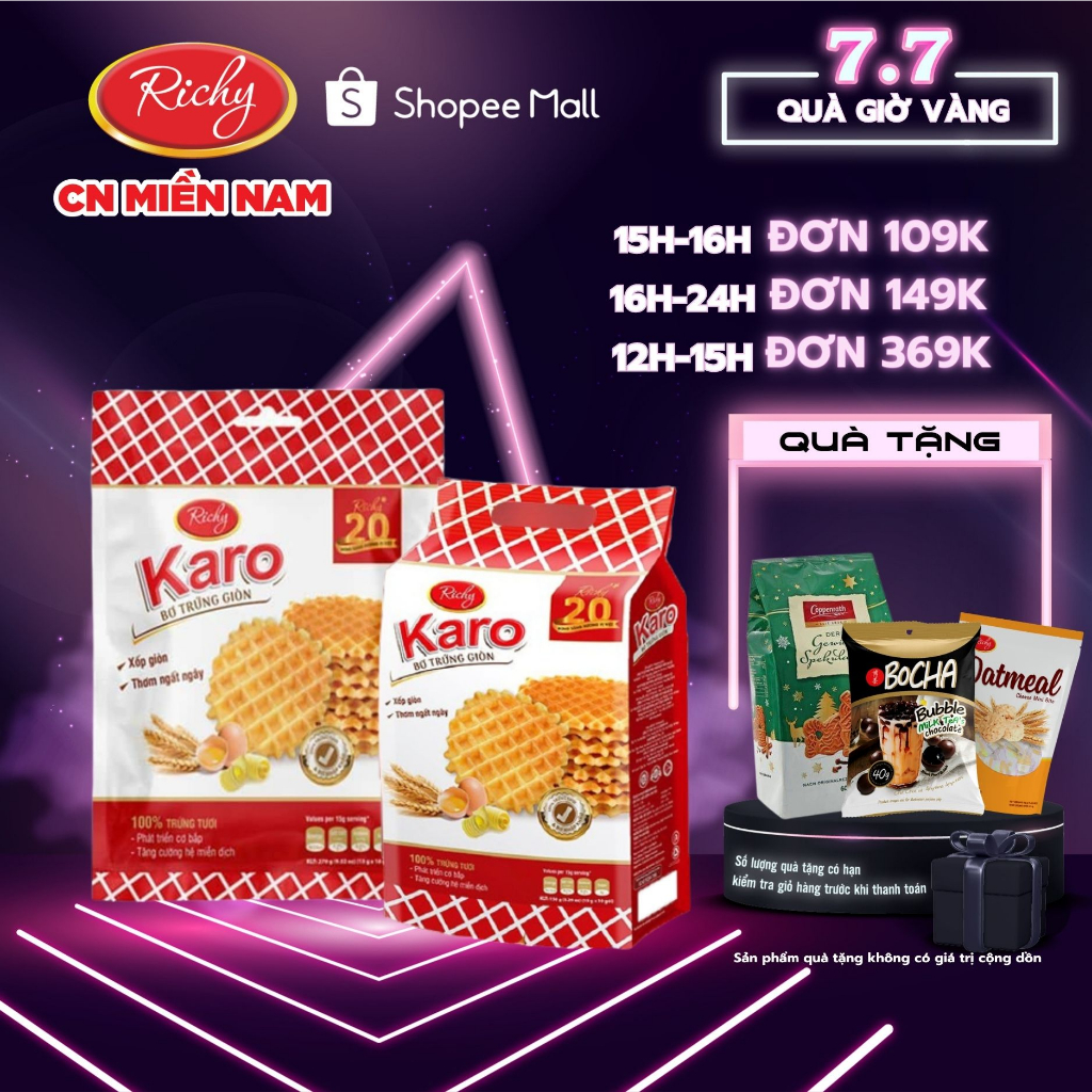 Bánh Karo Richy bơ trứng giòn
