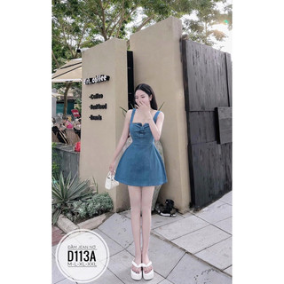 BIGSIZE Đầm jean nơ D113A