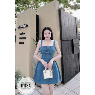BIGSIZE Đầm jean nơ D113A
