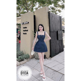 BIGSIZE Đầm jean nơ D113A