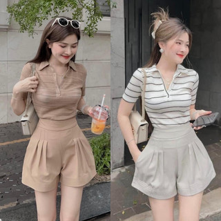 Set áo thun polo kèm short