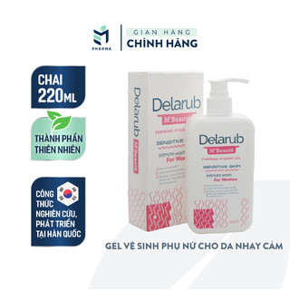 Dung Dịch Vệ Sinh Phụ Nữ Delarub M'beauté Gel Vệ Sinh Phụ Nữ Thảo Dược Từ Thiên Nhiên - Lọ 220ML