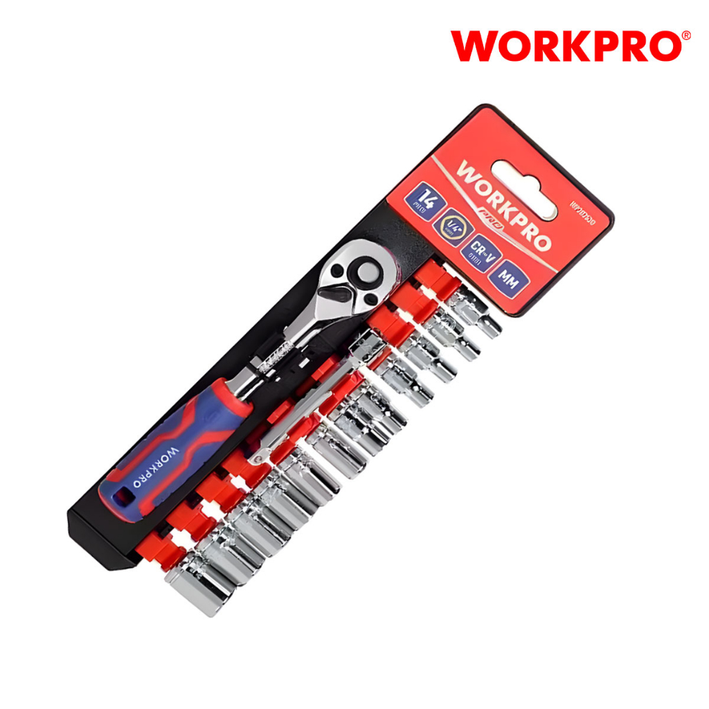 Bộ đầu cờ lê thay thế (1 set = 14 cái), kích thước 1/4 inch Workpro - WP202556