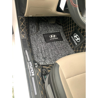Thảm lót sàn ô tô 6D cho Hyundai Accent 18-23 full bậc cửa, thảm da carbon siêu đẹp