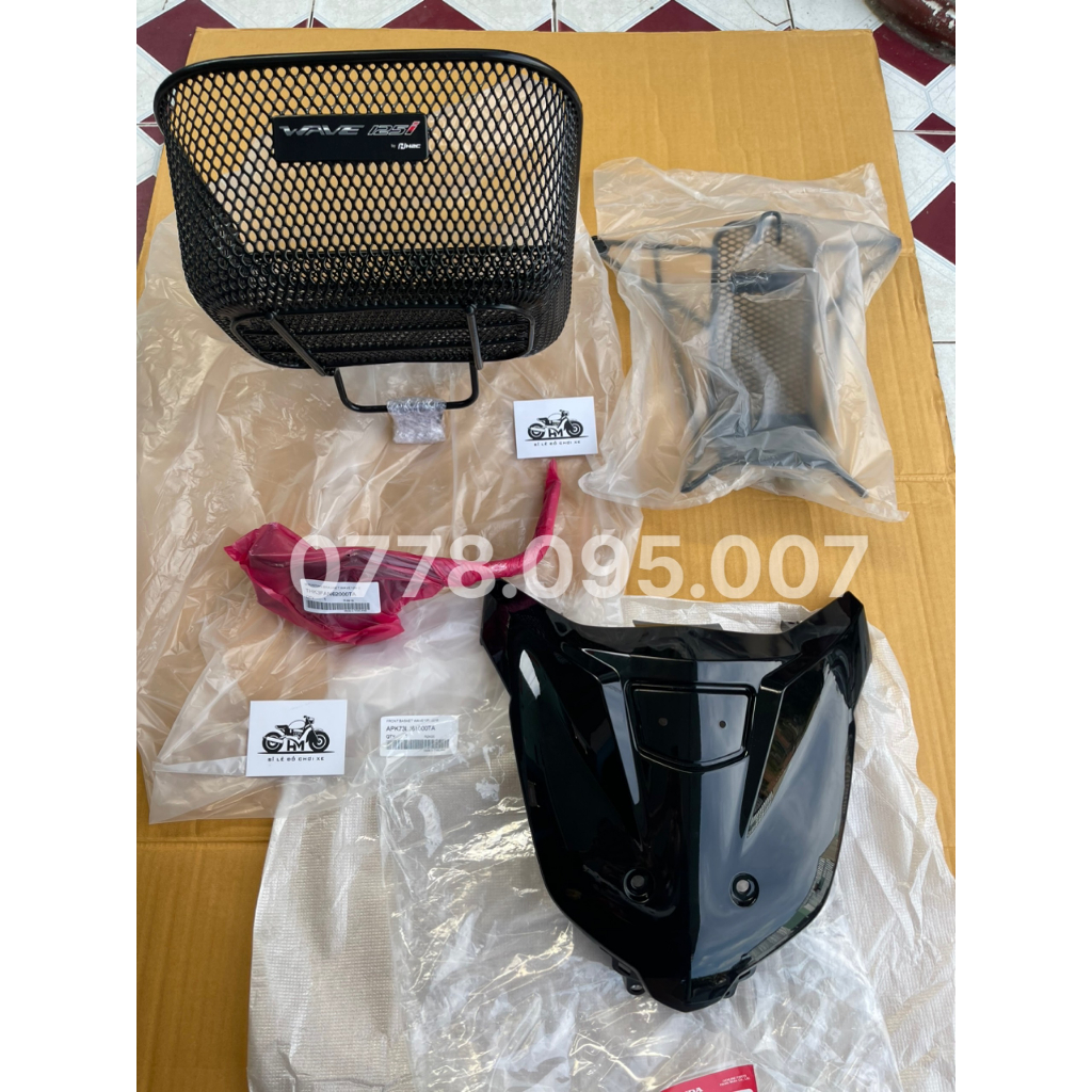 Baga xe wave 125i đời 2023 - dạng lưới nhúng nhựa cao cấp