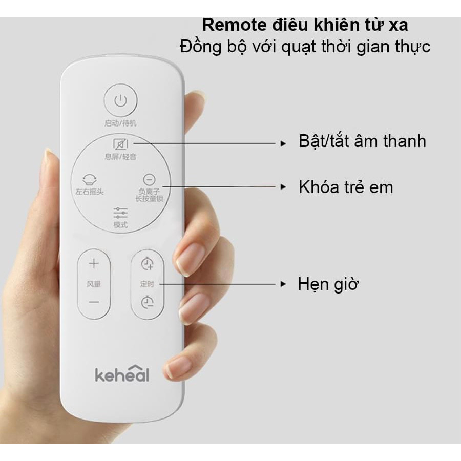 Quạt không cánh Xiaomi Keheal A3 – Phiên bản nâng cấp – Quạt điện làm sạch và lưu thông khí Quạt đứng không cánh