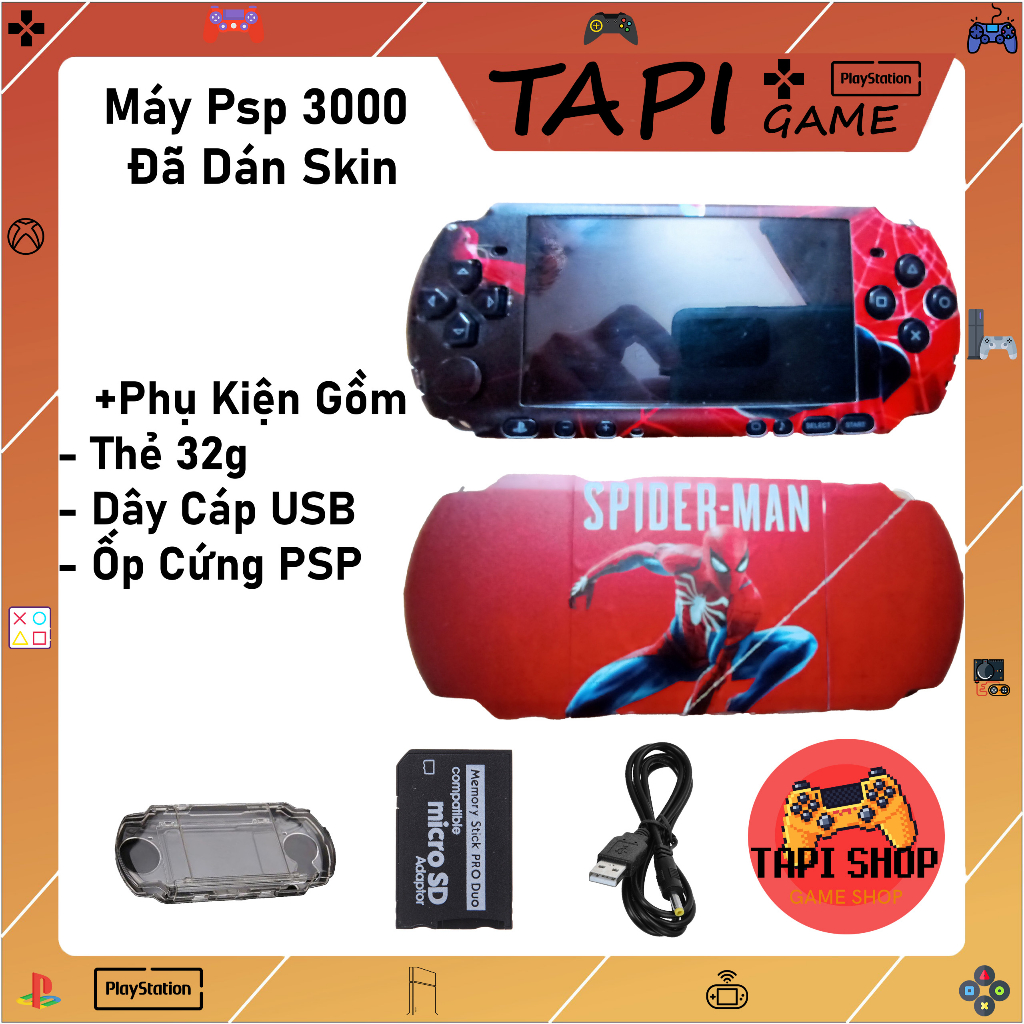 Máy chơi game PSP 1000/2000/3000 | Thẻ nhớ 32gb/64gb Full game