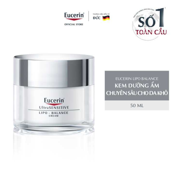 Eucerin kem dưỡng ẩm Lipo Balance 50ml - Dành cho da nhạy cảm