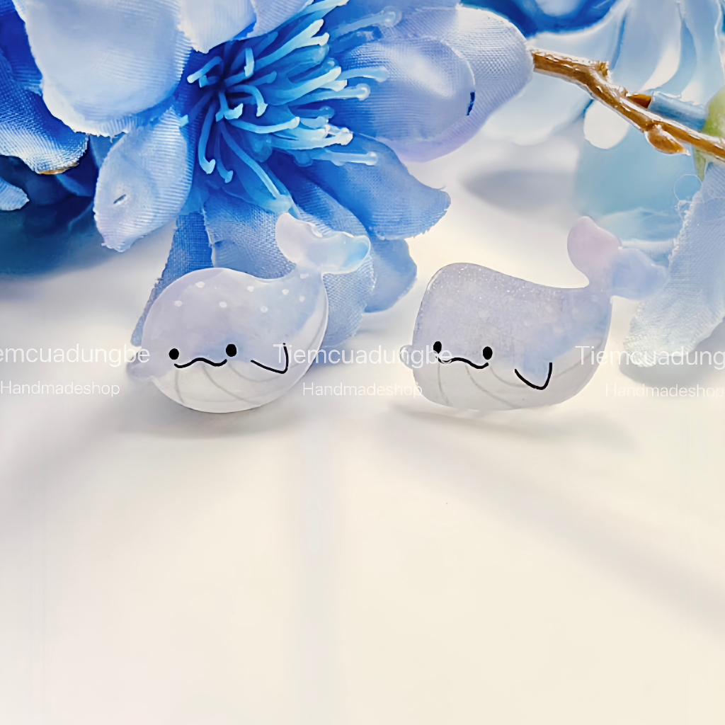 BÔNG TAI HÌNH THÚ CƯNG BẰNG NHỰA CO NHIỆT HANDMADE CHO NỮ XINH XẮN