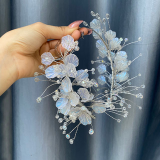 Bờm hoa cài đá cho cô dâu HC963