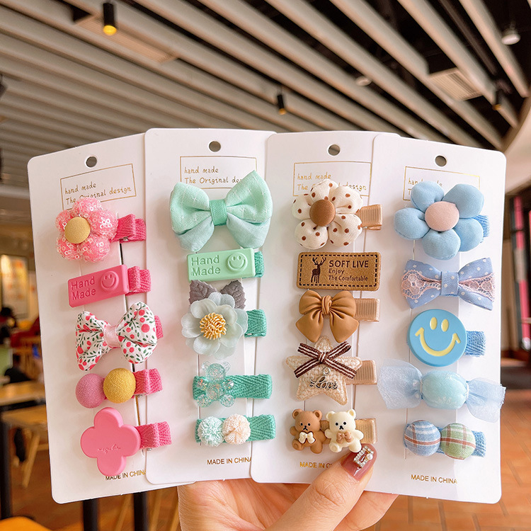 Set 5 Kẹp Tóc Bé Gái Siêu Dễ Thương, Kẹp Mái Xinh