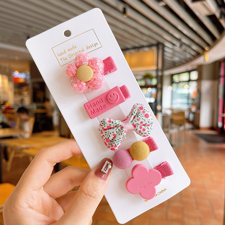 Set 5 Kẹp Tóc Bé Gái Siêu Dễ Thương, Kẹp Mái Xinh