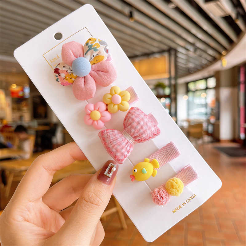 Set 5 Kẹp Tóc Bé Gái Siêu Dễ Thương, Kẹp Mái Xinh