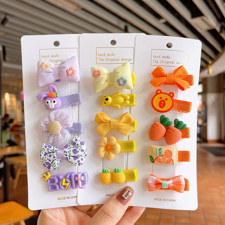 Set 5 Kẹp Tóc Bé Gái Siêu Dễ Thương, Kẹp Mái Xinh