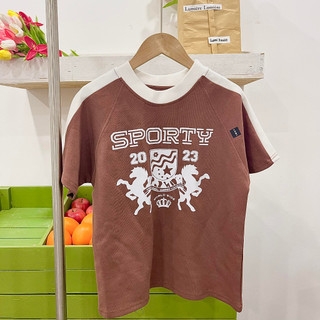 Áo Babytee Nâu sữa Sporty A36 Lumihouse