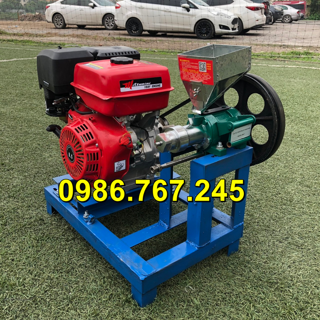 Máy nổ bỏng gạo, bỏng ngô chạy bằng xăng với 7 đầu nổ bỏng khác nhau