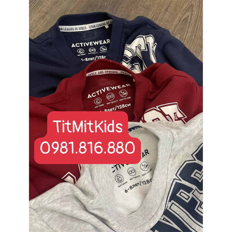Áo nỉ G.J dư xịn bé trai bé gái 6-14+