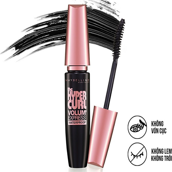 Mascara MAYBELLINE New York Hyper Curl Waterproof - Dài Mi, Cong Mi, Chuốt Mi Đen 9.2ml