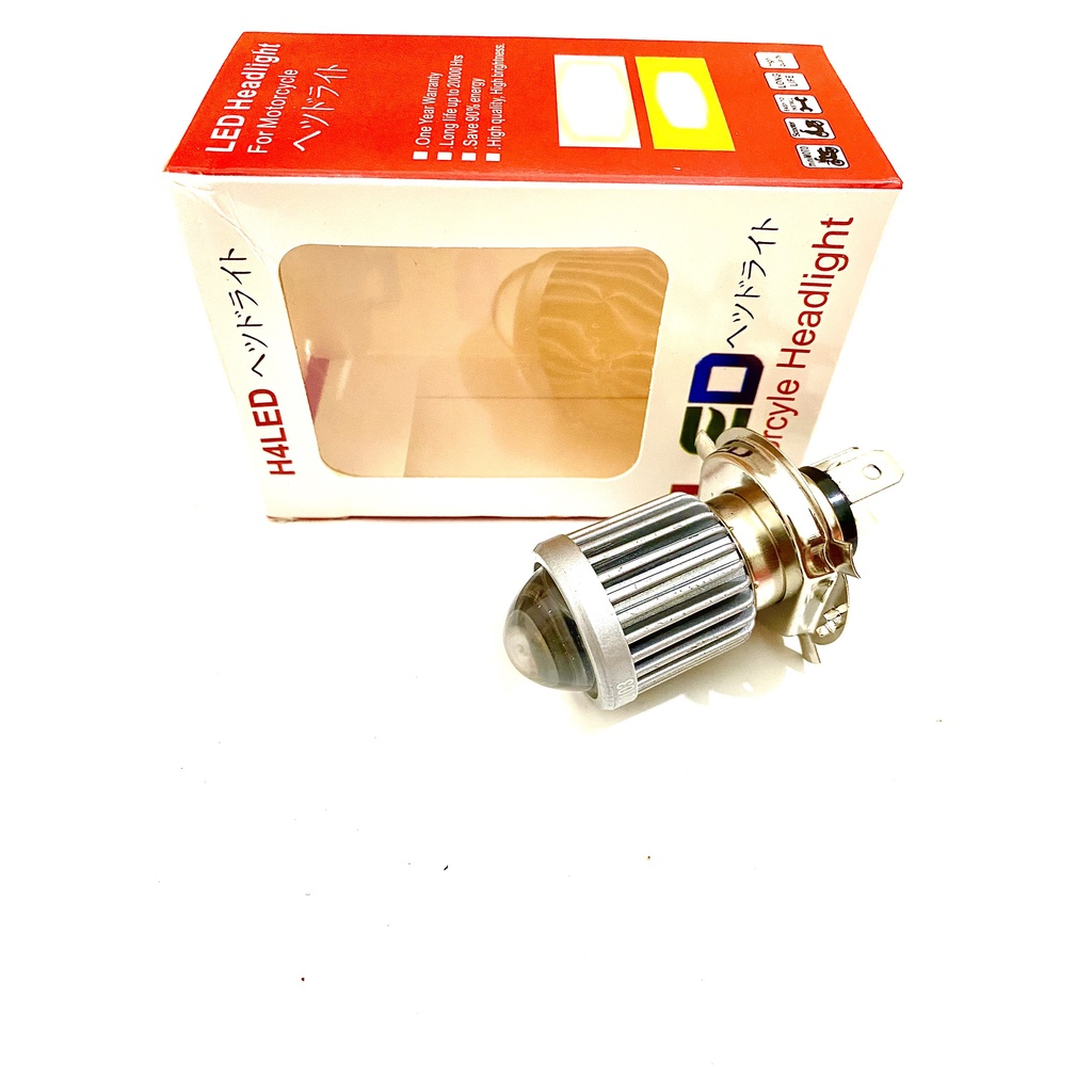 SIÊU SÁNG - Đèn Led Pha Bi Cầu 2 Màu Chân H4 Lắp Cho Ô Tô Và Xe Máy Mẫu 2023