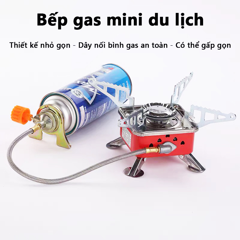 Bếp gas mini dã ngoại ,du lịch, cắm trại nhỏ gọn tiện lợi hàng cao cấp, dễ dàng gấp gọn