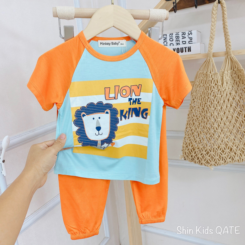 FULL SIZE  Bộ Áo Ngắn Quần Alibaba Chất Thun Lạnh Dành Cho Bé.Shin Kids , Đồ Bộ Cho Bé