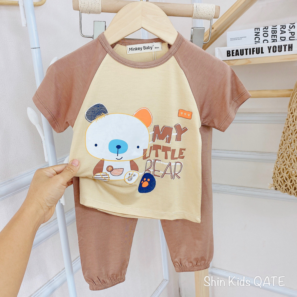 FULL SIZE  Bộ Áo Ngắn Quần Alibaba Chất Thun Lạnh Dành Cho Bé.Shin Kids , Đồ Bộ Cho Bé