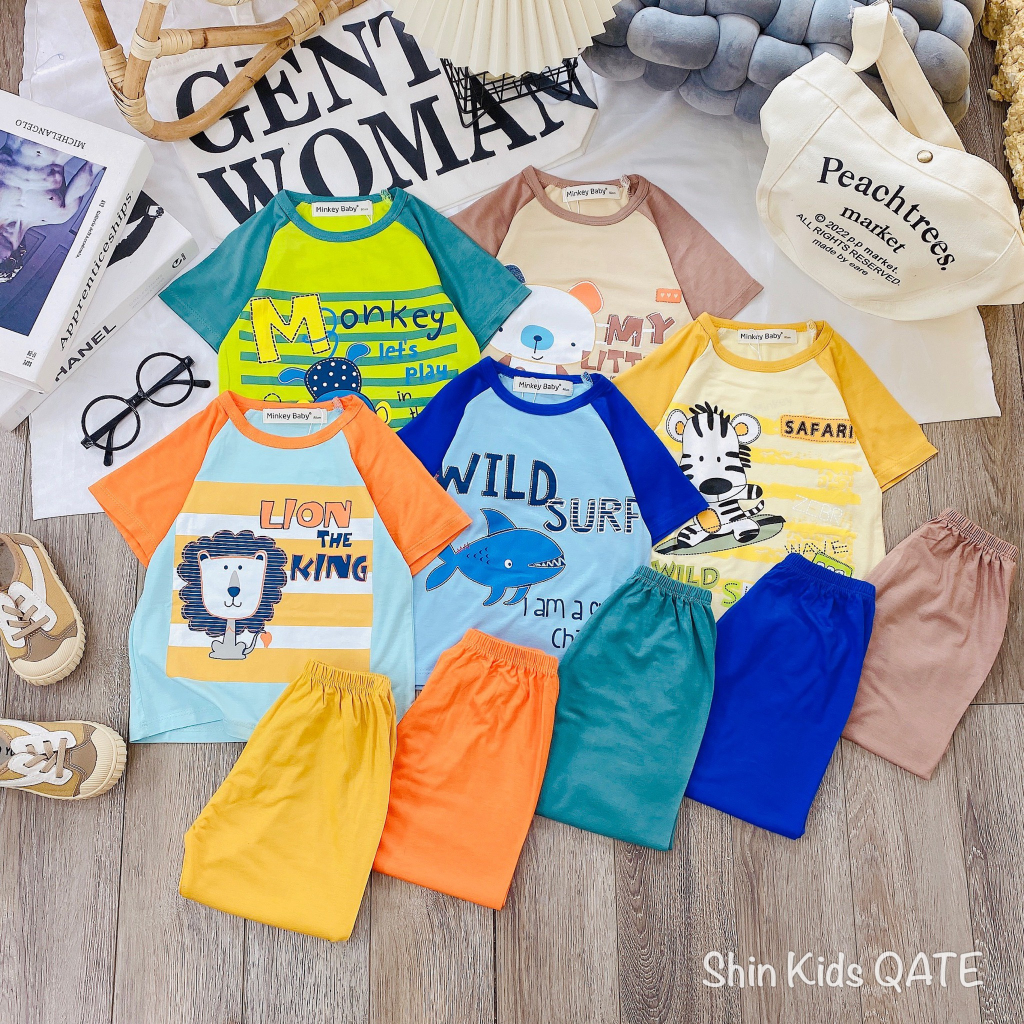 FULL SIZE  Bộ Áo Ngắn Quần Alibaba Chất Thun Lạnh Dành Cho Bé.Shin Kids , Đồ Bộ Cho Bé