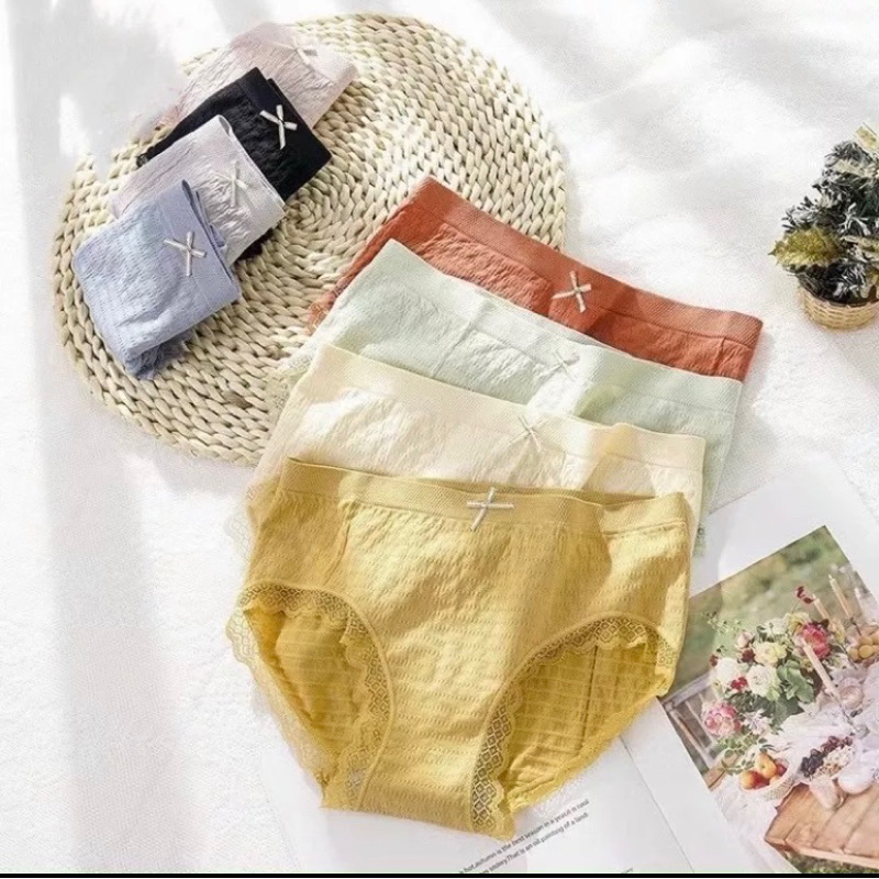 Quần lót nữ cotton co giãn 4 chiều đính nơ xinh