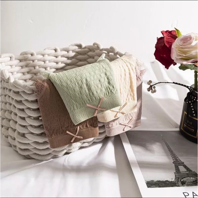 Quần lót nữ cotton co giãn 4 chiều đính nơ xinh