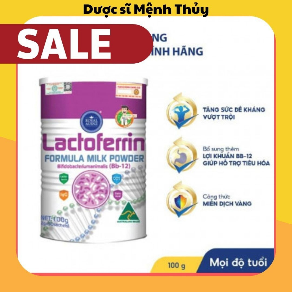 Sữa Bột Công Thức Miễn Dịch Vàng Hoàng Gia Úc Lactoferrin Formula Milk BB-12 ROYAL AUSNZ Tăng Cường Hệ Miễn Dịch Cho Trẻ