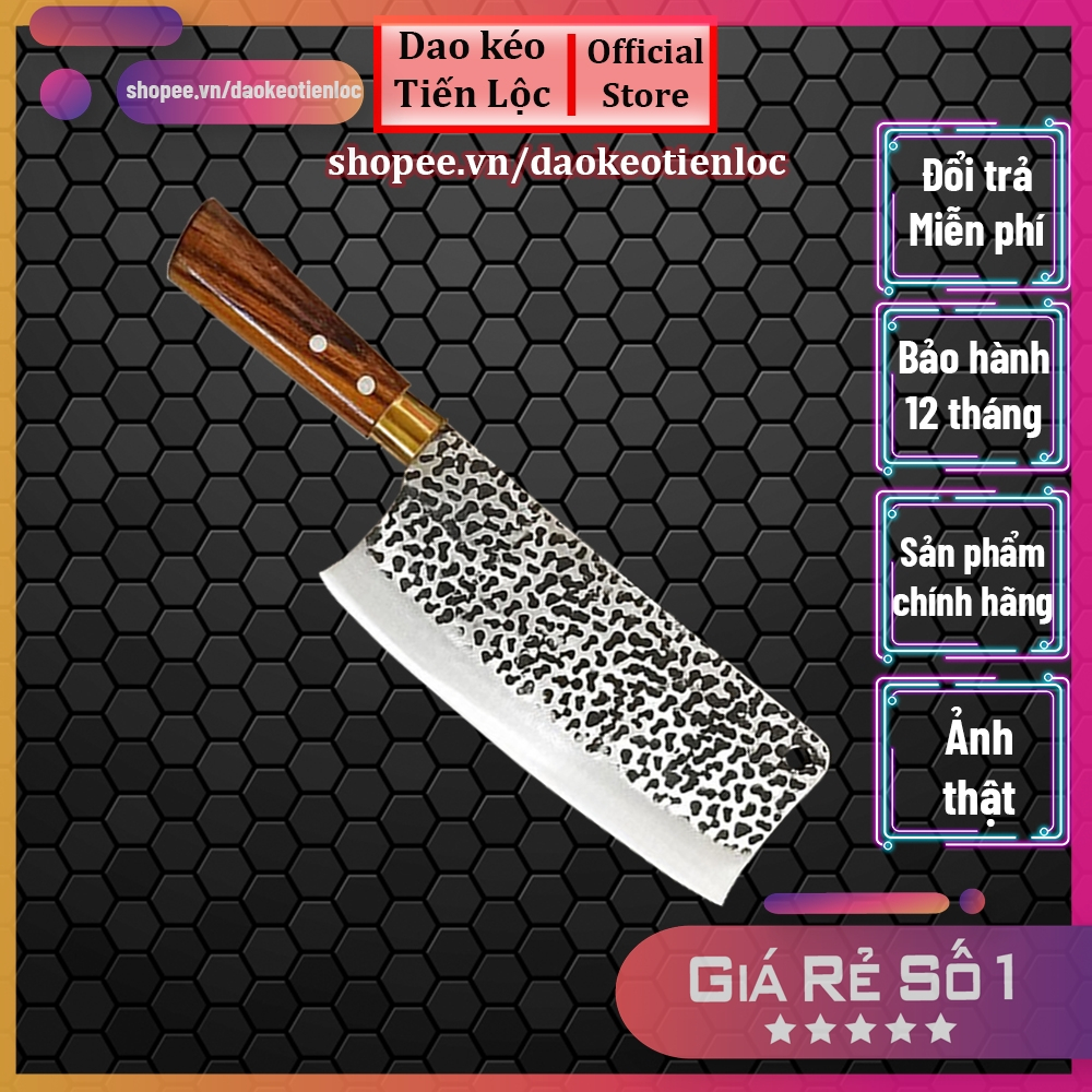 Dao chặt xương cao cấp thép nhíp xe ô tô dao rèn thủ công sắc bén