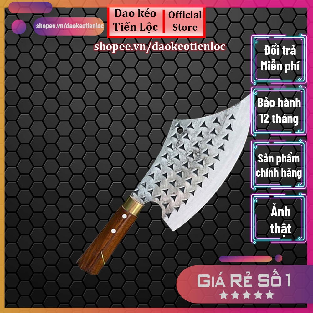 Dao chặt xương cao cấp thép nhíp xe ô tô dao rèn thủ công sắc bén