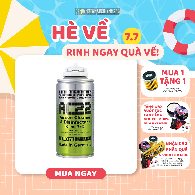 Sản phẩm chuyên dụng làm sạch và khử trùng điều hòa không khí VOLTRONIC ® AC22 AIR CONDITION CLEANER AND DISINFECTANT