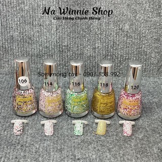 Sơn gel lạnh hello colour 17ml - sơn móng tay kim tuyến